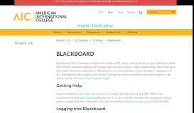 
							         Blackboard | Student Life | AIC - American International College								  
							    