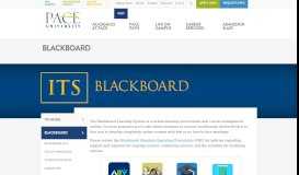 
							         Blackboard | Teaching and Learning | ITS | PACE UNIVERSITY								  
							    