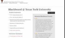 
							         Blackboard - Texas Tech University Departments								  
							    
