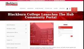 
							         Blackburn College Launches The Hub Community Portal | Blackburn ...								  
							    