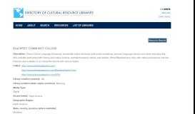 
							         Blackfeet Community College | Directory of Cultural Resource Libraries								  
							    