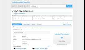 
							         blackpass.cc at Website Informer. Shop. Visit Blackpass.								  
							    