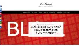 
							         BLAIR CREDIT CARD PAYMENT ONLINE - CardShure								  
							    