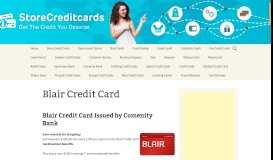 
							         Blair Credit Card - storecreditcards.org								  
							    