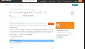 
							         Blank Knowledge Base in User Portal - Spiceworks General Support ...								  
							    