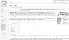 
							         Blaupunkt - Wikipedia								  
							    