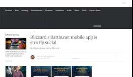 
							         Blizzard's Battle.net mobile app is strictly social - Engadget								  
							    