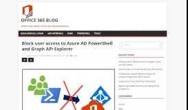 
							         Block user access to Azure AD PowerShell and Graph API Explorer								  
							    