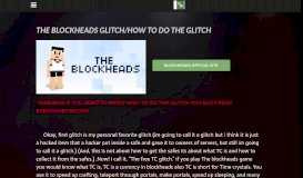 
							         Blockheads glitches - GAME GLITCHES								  
							    