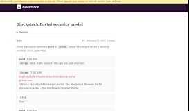 
							         Blockstack Portal security model - Browser - Blockstack Forum								  
							    