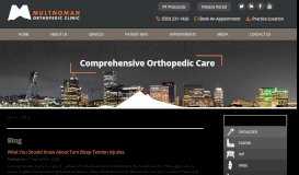 
							         Blog | Multnomah Orthopedic Clinic, Portland, OR								  
							    