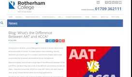 
							         Blog: What's the difference between AAT and ACCA? - Rotherham ...								  
							    