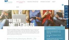 
							         Blog - White Plains Hospital								  
							    