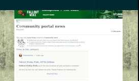 
							         Blog:Community portal news | Fallout Wiki | FANDOM powered by Wikia								  
							    