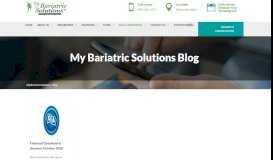 
							         Blogs - My Bariatric Solutions								  
							    
