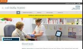 
							         Blood tests - West Suffolk Hospital								  
							    
