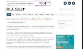 
							         BloodNet keeps track of precious supplies - Pulse+IT								  
							    