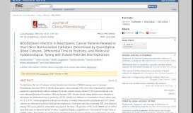 
							         Bloodstream Infection in Neutropenic Cancer Patients Related to Short ...								  
							    
