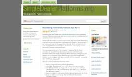 
							         Bloomberg App Portal | SingleDealerPlatforms.Org								  
							    