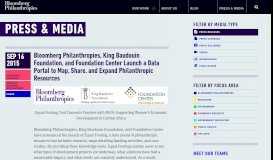 
							         Bloomberg Philanthropies, King Baudouin Foundation, and ...								  
							    