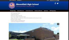 
							         Bloomfield High School: Home								  
							    