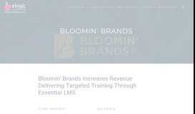 
							         Bloomin' Brands Learning Management System Case Study								  
							    