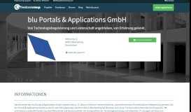 
							         blu Portals & Applications GmbH - Von Technologiebegeisterung und ...								  
							    