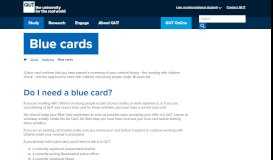 
							         Blue cards - QUT								  
							    