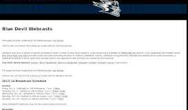 
							         Blue Devil Webcasts - University of Wisconsin-Stout								  
							    