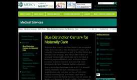 
							         Blue Distinction Center+ for Maternity Care - Mercy Iowa City								  
							    