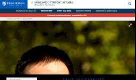 
							         Blue Jay Families - Homewood Student Affairs - Johns Hopkins ...								  
							    