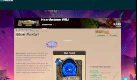 
							         Blue Portal | Hearthstone: Heroes of Warcraft Wiki | FANDOM powered ...								  
							    