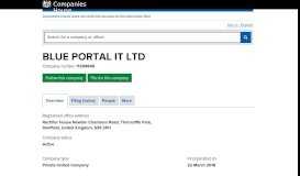 
							         BLUE PORTAL IT LTD - Overview (free company information from ...								  
							    