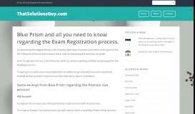 
							         Blue Prism and all you need to know regarding the Exam Registration ...								  
							    