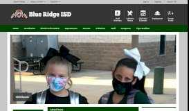 
							         Blue Ridge ISD / Homepage								  
							    