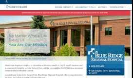 
							         Blue Ridge Regional Hospital | Mission Health								  
							    