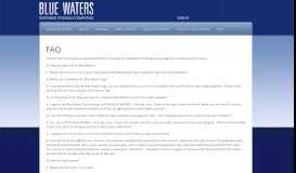 
							         Blue Waters User Portal | FAQ								  
							    
