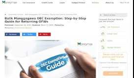 
							         BM Online OEC Exemption Guide for Returning OFWs								  
							    