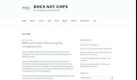 
							         BMA – Docs Not Cops								  
							    