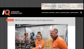 
							         BMA welcomes new crop of apprentices - Industry Queensland								  
							    