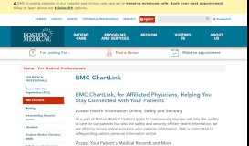 
							         BMC ChartLink | Boston Medical Center								  
							    