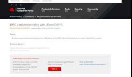
							         BMC patrol monitoring with JBoss EAP 6 - Red Hat Customer Portal								  
							    