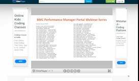
							         BMC Performance Manager Portal Webinar Series - ppt download								  
							    