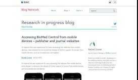 
							         BMC-portal - Research in progress blog								  
							    
