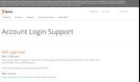 
							         BMC Software Inc.- Account Login Support - BMC Software								  
							    