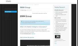 
							         BMW Group - Company Profile - IDTechEx Portal								  
							    