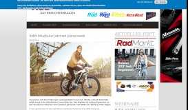 
							         BMW-Mitarbeiter jetzt mit Jobrad mobil | RadMarkt								  
							    