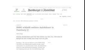 
							         BMW schließt weitere Autohäuser in Hamburg - Wirtschaft ...								  
							    