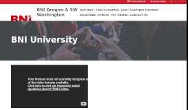 
							         BNI University - BNI Oregon & SW Washington								  
							    