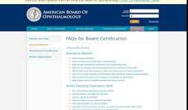 
							         Board Certification | American Board of Ophthalmology								  
							    